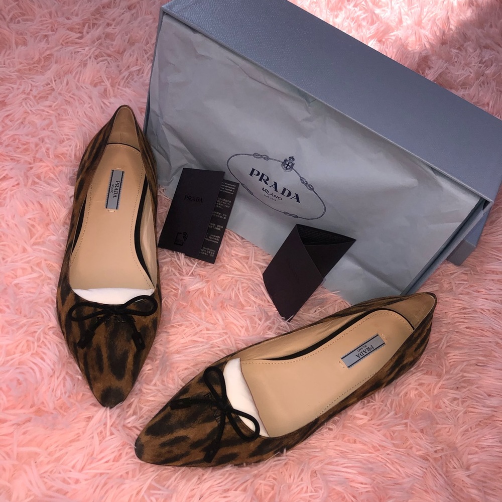 Prada Leopard Print Flats